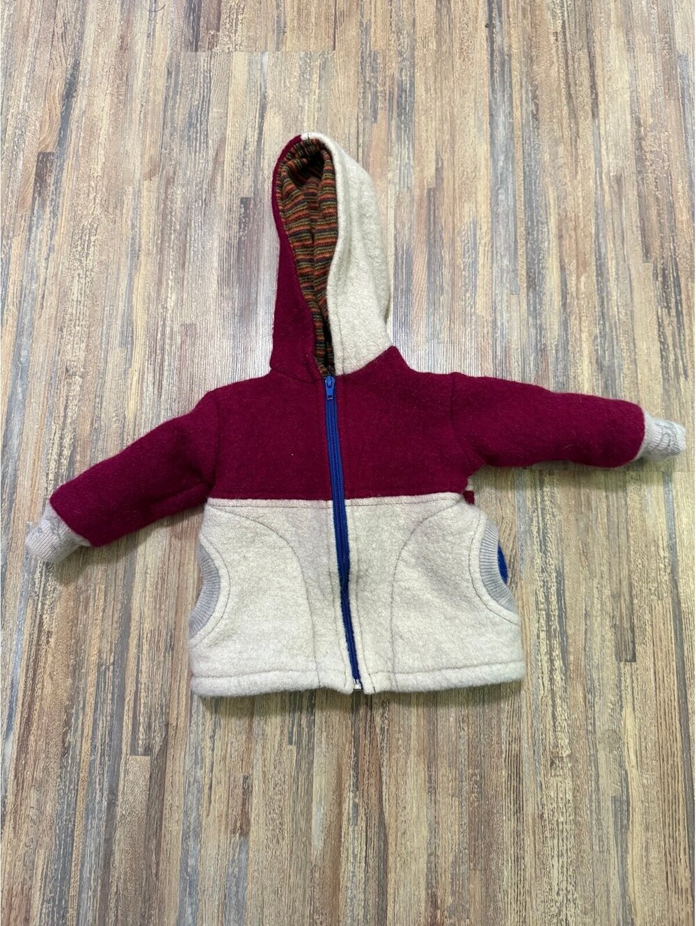 Wool me up kids 100% wool coat 1-2 years